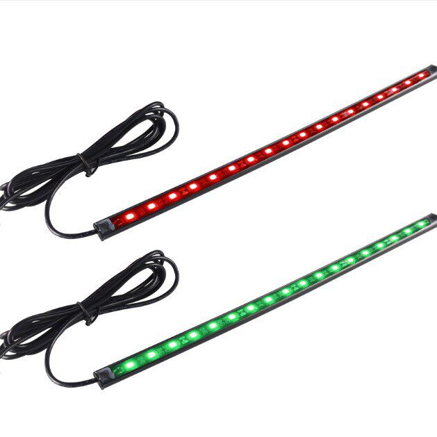ไฟนำทาง LED 12V สำหรับรถยนต์ เรือยอชต์ และเรือเดินทะเล ไฟสัญญาณสีแดง-เขียว ไฟแสดงด้านซ้าย-ขวา ไฟแสดงสถานะ อุปกรณ์เสริมไฟท้ายเรือ