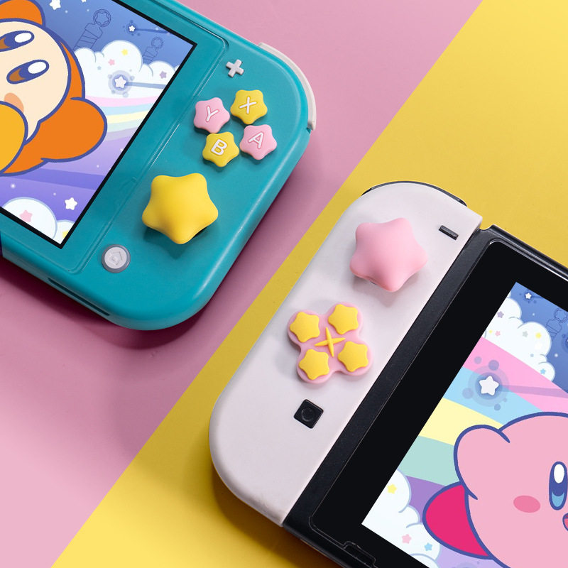 Nintendo switch/oled silicone key stickers NS rocker cap cross direction key cap star accessories