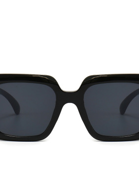 方形大框镂空宽腿时尚墨镜女生感防晒太阳眼镜 ins大脸太阳镜