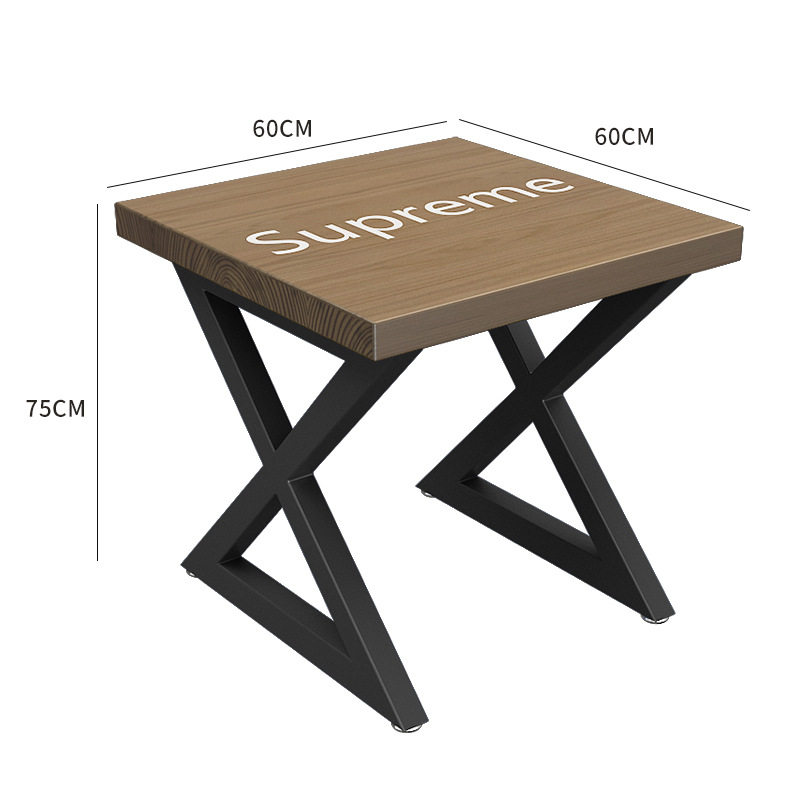 工业风实木餐桌简约咖啡厅奶茶店桌椅组合酒吧办公室会议桌长条桌