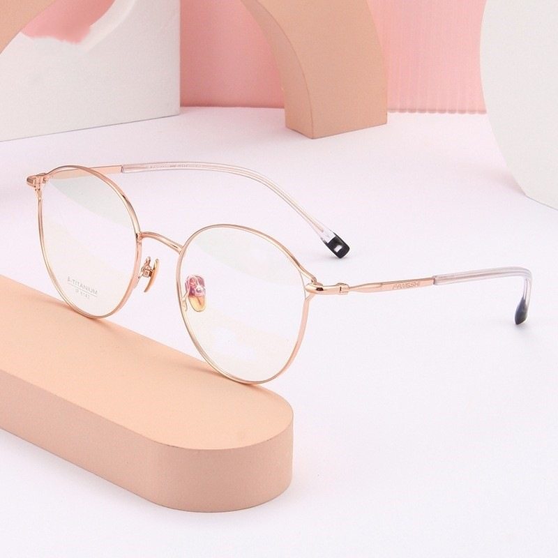 Special Clearance Sale Half-Titanium Eyeglass Frames Trendy Women's Eyeglass Frames Round Frame Square Frame Men's Prescription Eyeglasses Frames