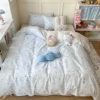 Cute Four-Piece Bedding Set, Pure Cotton, 2025 New Style, Bed Sheet, Duvet Cover, Quilt Cover, Fitted Sheet, Three-Piece Set for Student Dormitory