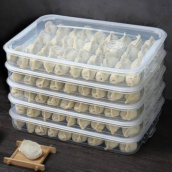 Dumpling Box Frozen Dumplings Household Refrigerator Quick-Frozen Dumpling Box Wonton Special Egg Storage Box Food Preservation Box