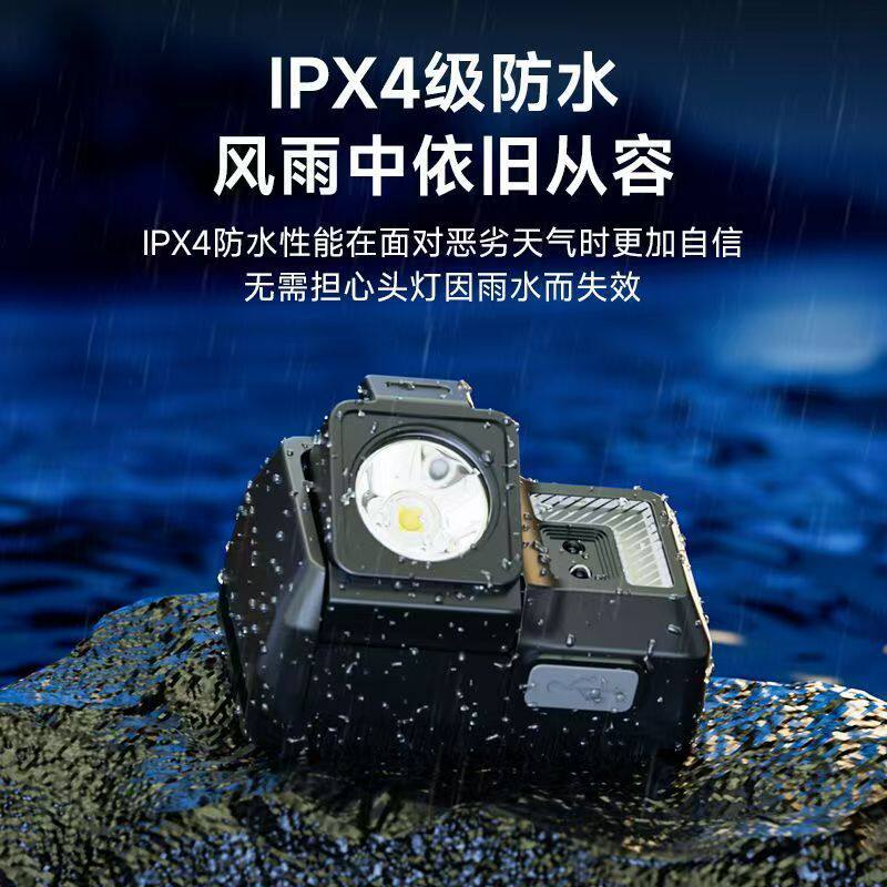 Dual Light Source Headlight, Strong Light, Ultra-Bright Rechargeable Laser Head-Mounted Flashlight, Long-Range Night Fishing, Ultra-Long Battery Life, Smart