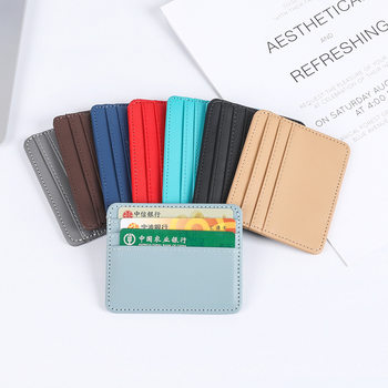 Small leather pu cross-border in stock card bag large capacity card small card bag multi card female card cover card bag wholesale