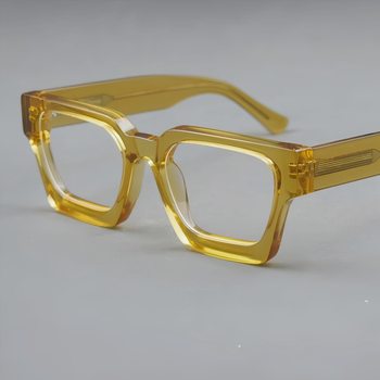 Plate Glasses Retro Frame Heavy Square Flat Glasses Frame Cross-border European and American Fashion 1439