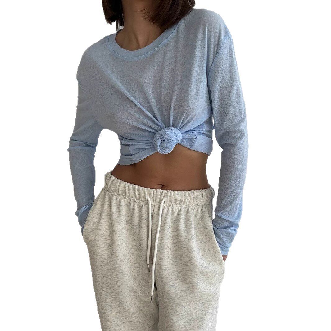 Womens Long Sleeve Snowflake Pattern T Shirt Lightweight Loose Fit Round Neck Summer Style Wholesale Available