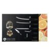In stock wholesale factory direct gift set knife non-stick tie pattern kitchen knife wave pattern 6-piece kitchen knife set suit