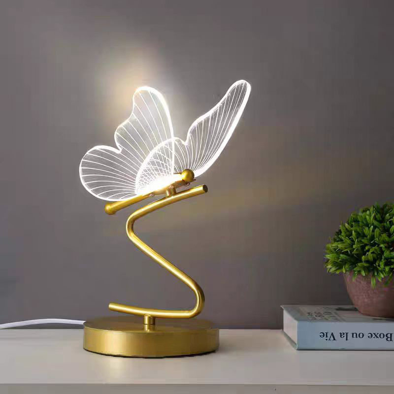 Carefully Selected Bedside Art Lamps for Living Rooms, Simple and Cozy Room Lamps, Luxurious Table Lamps, Light Post-Modern Butterfly Modern Table Lamps, Study Lamps