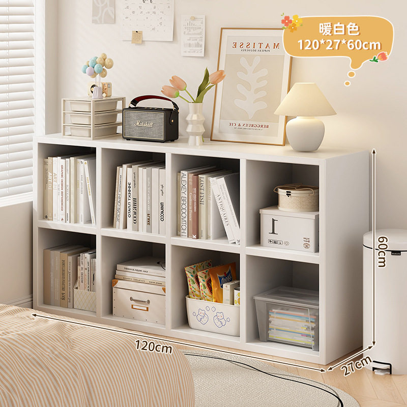 收纳柜实木生态板书柜储物柜靠墙客厅墙边隔断床边矮柜幼儿飘窗柜
