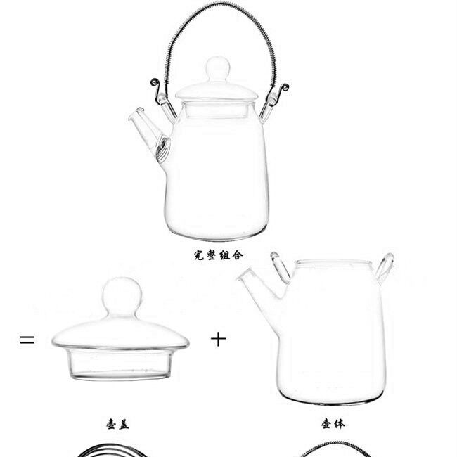 High Borosilicate Glass Teapot Coloured Glaze Handle Pot Household Scented Tea Making Teapot Electric Pottery Stove Boiling Teapot Kettle