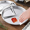211 Fat-Reducing Meal Plate with Compartments 316 Stainless Steel Fitness One-Person Meal Quantitative Three-Compartment Meal Plate Daily Kitchen Wholesale