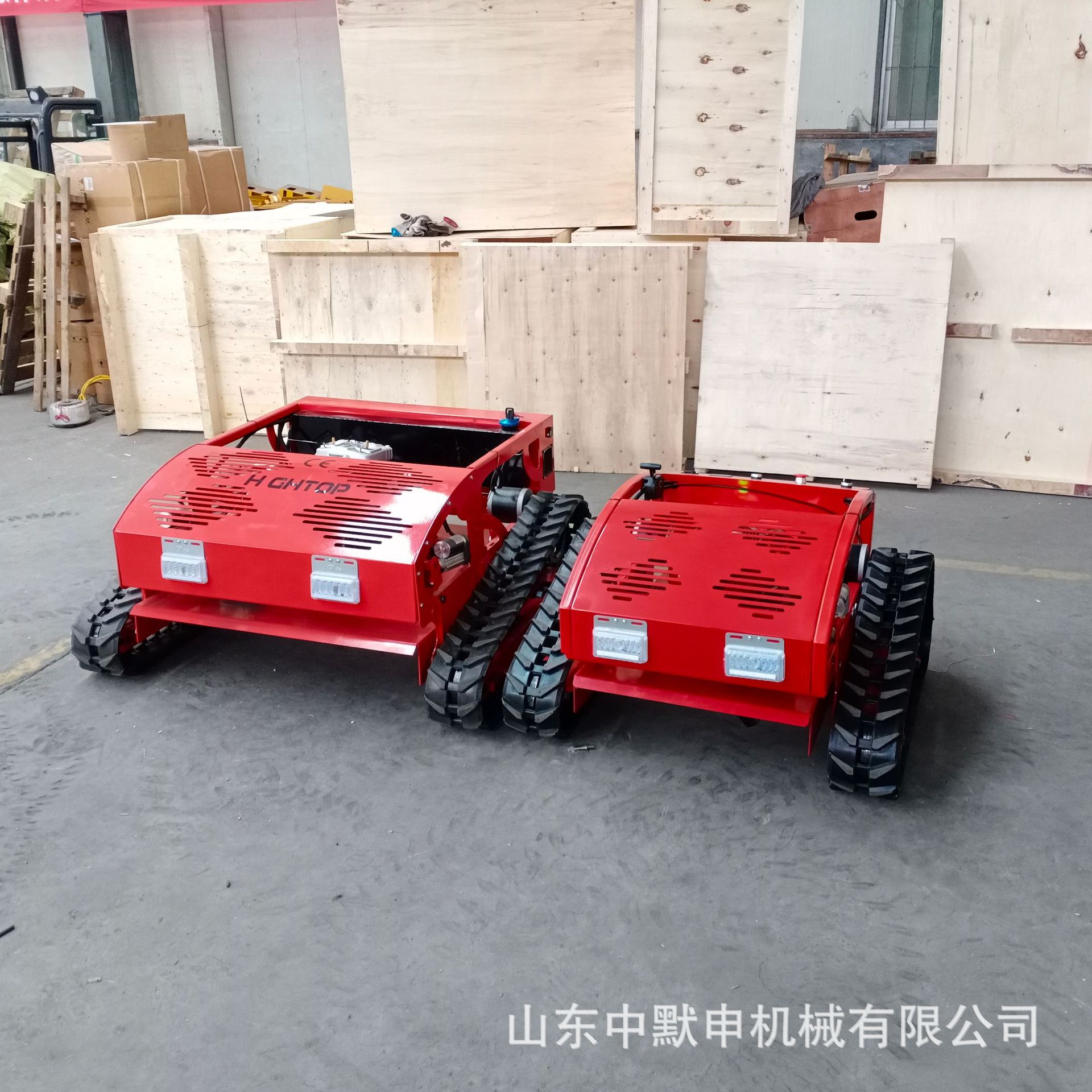 Electric start track remote control lawn mower Mountain Orchard reclamation lawn mower farm lawn mowing robot manufacturers
