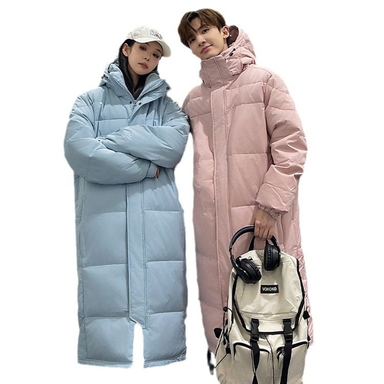 2025 New Style down Jacket for Men and Women, Winter Couple's Long Thick Loose Casual Over-The-Knee Warm Coat for Men