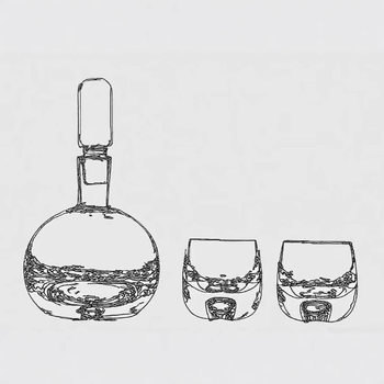 Glass Entry Luxury Crystal Whiskey Wine Bottle Wine Bottle European Style Model Room Wine Cabinet Bar Table Wine Accessories Ornaments