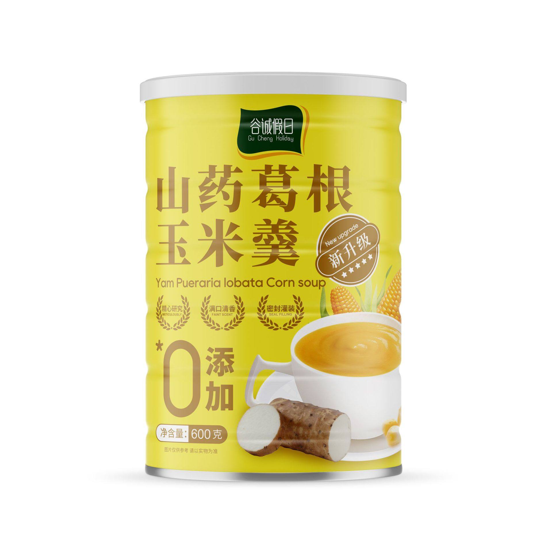 [Ready Stock and Shipping] 600g Pueraria Lobata, Yam and Corn Paste Barreled Ready-To-Eat Nutritious Meal Replacement Powder Breakfast Powder