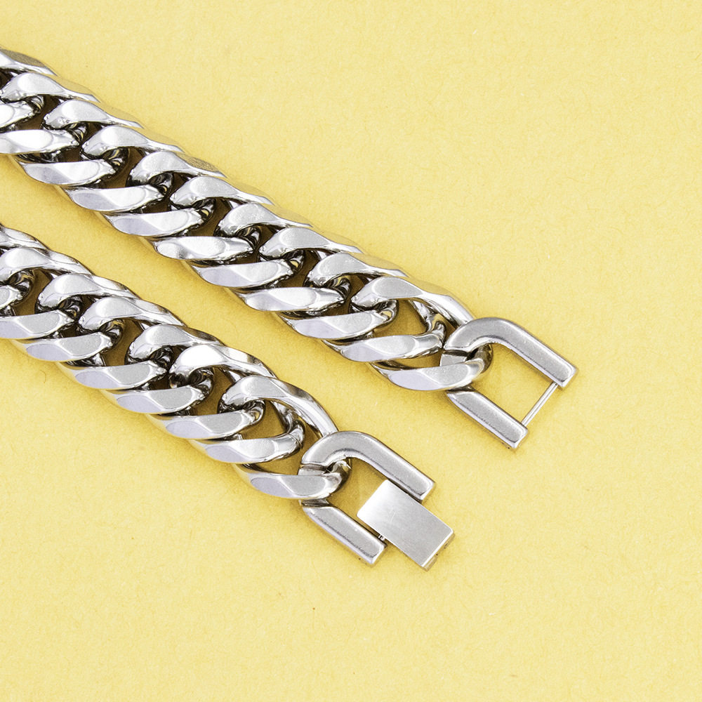 2026 New Trendy Stainless Steel Necklace, Widened and Thickened, Bold and Masculine Titanium Steel Bracelet for Bodybuilding and Muscle Enhancement