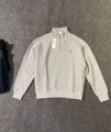Cotton half zip heather gray