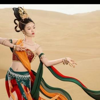 Photo Desert Costume Exotic Western Dance Costume Travel Photography Loulan Style Costume Flying Dance Dunhuang Desert Princess