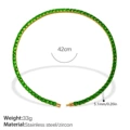XL882GNG 5.1mm Green Zirconia Necklace