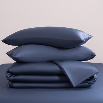 2025 new atour same style solid color pure cotton 60 count satin mercerized cotton four piece set