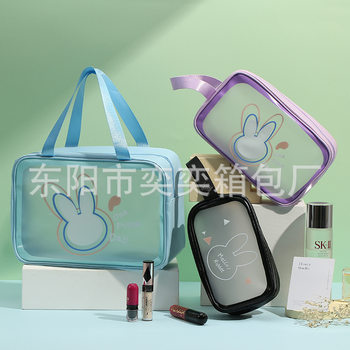 New toilet bag manufacturers wholesale cartoon rabbit printed cosmetic bag multi-style convenient cosmetic storage bag