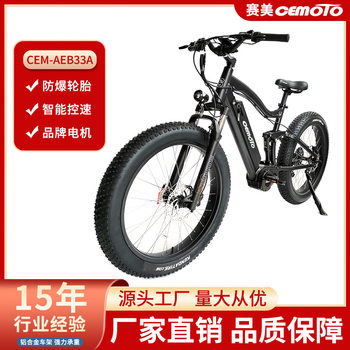 Cross-Border Electric Bicycle with Long Range, 26inch Fat Tire Scooter, 48V Lithium-Ion Electric Assist Bicycle