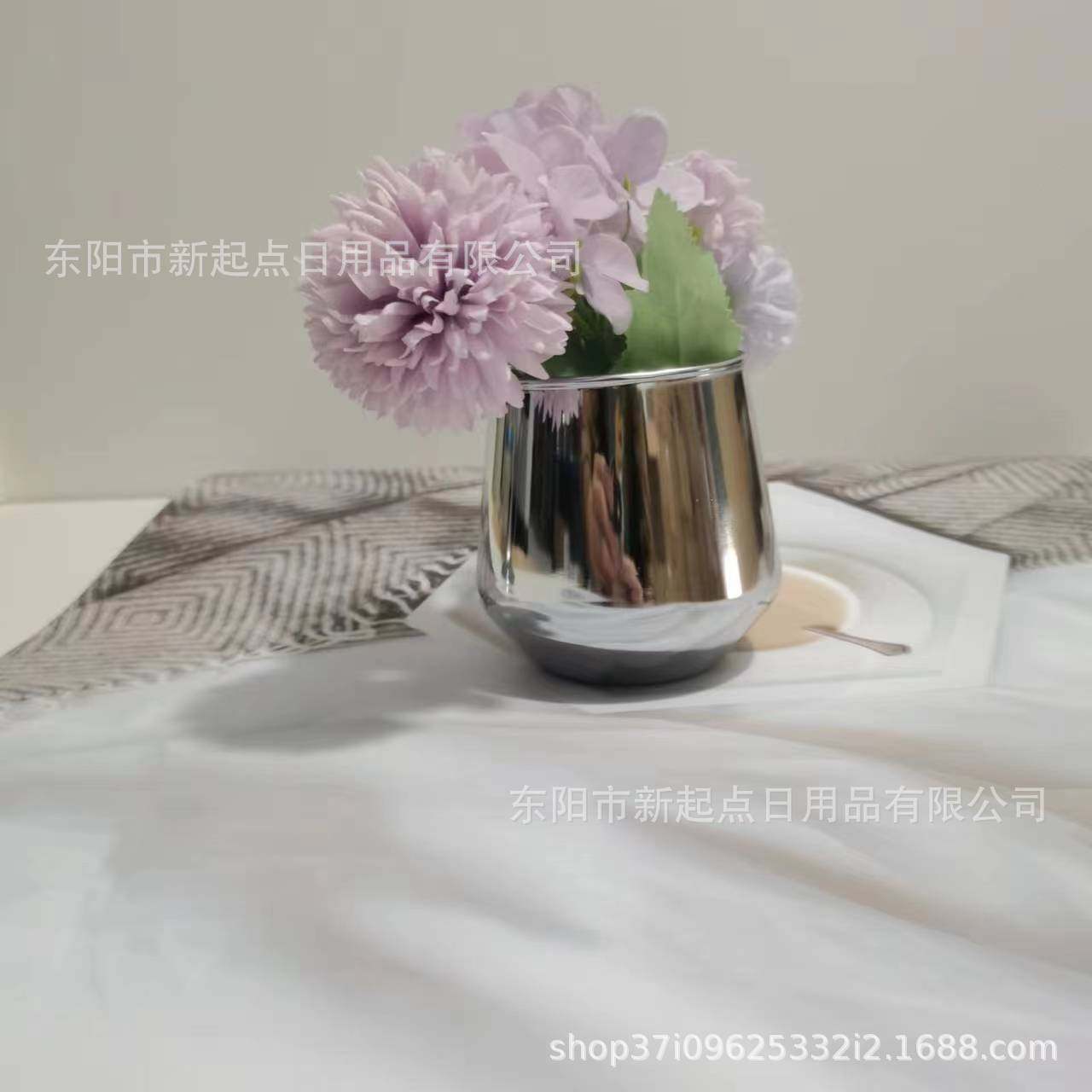 Silver Goblet Wine Glass for Home Bar Cocktail Wine Goblet Champagne Glass