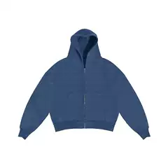 European and American foreign trade autumn and winter street personality trend casual solid color zipper sweater hoodie wholesale men's and women's 2024