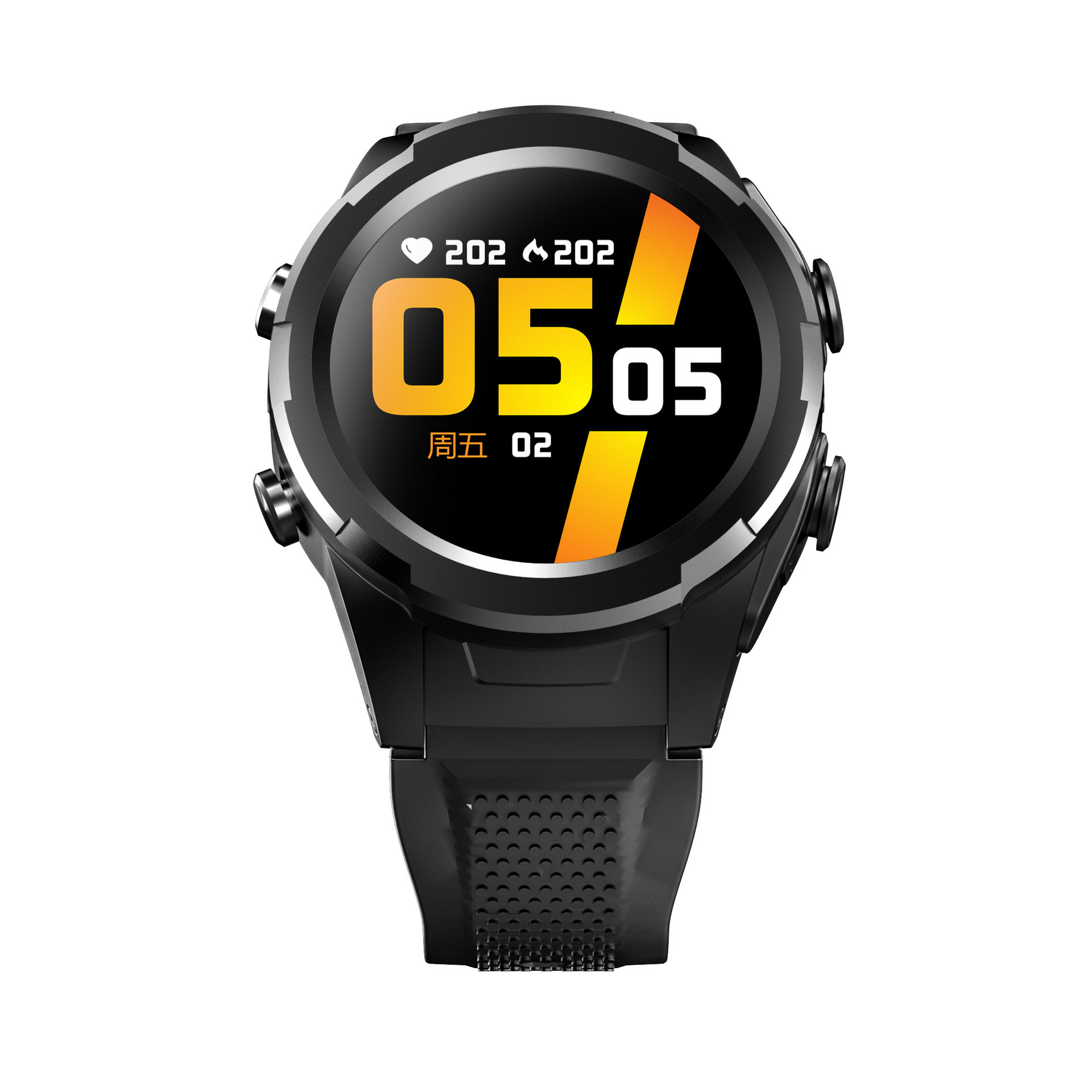 F6TWS Headset 2-in -1 Game Headset Sound Quality 180 Degree Dial Rotating Heart Rate Monitoring Sports Watch