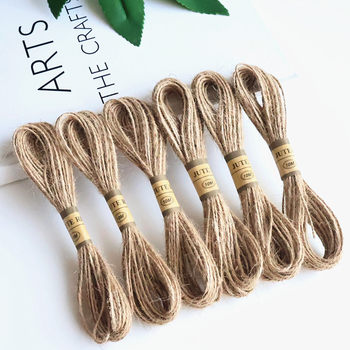 Factory jute rope creative diy Kraft paper binding rope hand-woven hemp color binding tag rope wholesale