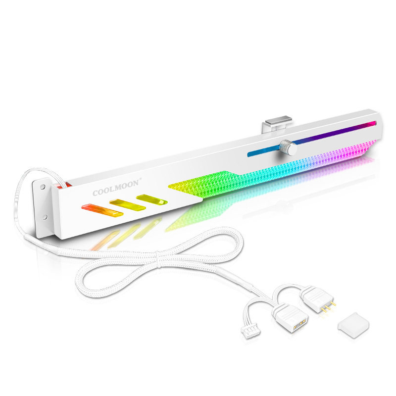 Coolmoon Graphics Card Bracket 25cm Companion Computer Horizontal Mount Led Light Strip Glowing Case Decoration Argb Case Accessories