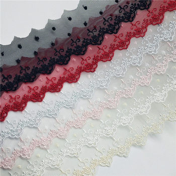 Tianying 6.5cm Wide Colorfulful Rayon Thread Lace Lolita Women's Clothing Skirt Accessories Ready Stock Batch
