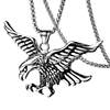 European and American fashion street hip-hop eagle pendant stainless steel chain men's necklace simple personality cross-border jewelry wholesale