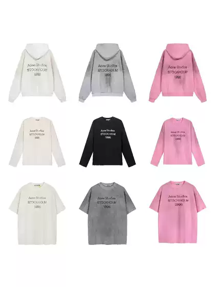 Cross-Border Trendy Brand Ac1996 Rhinestone Letter Print Washed and Distressed Loose-Fit Pure Cotton Unisex T-Shirt Collection 25