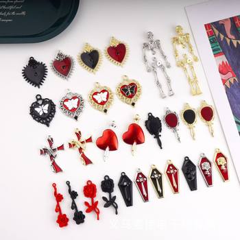 Baroque style pendant alloy dripping oil jewelry accessories earrings necklace material diy production factory wholesale