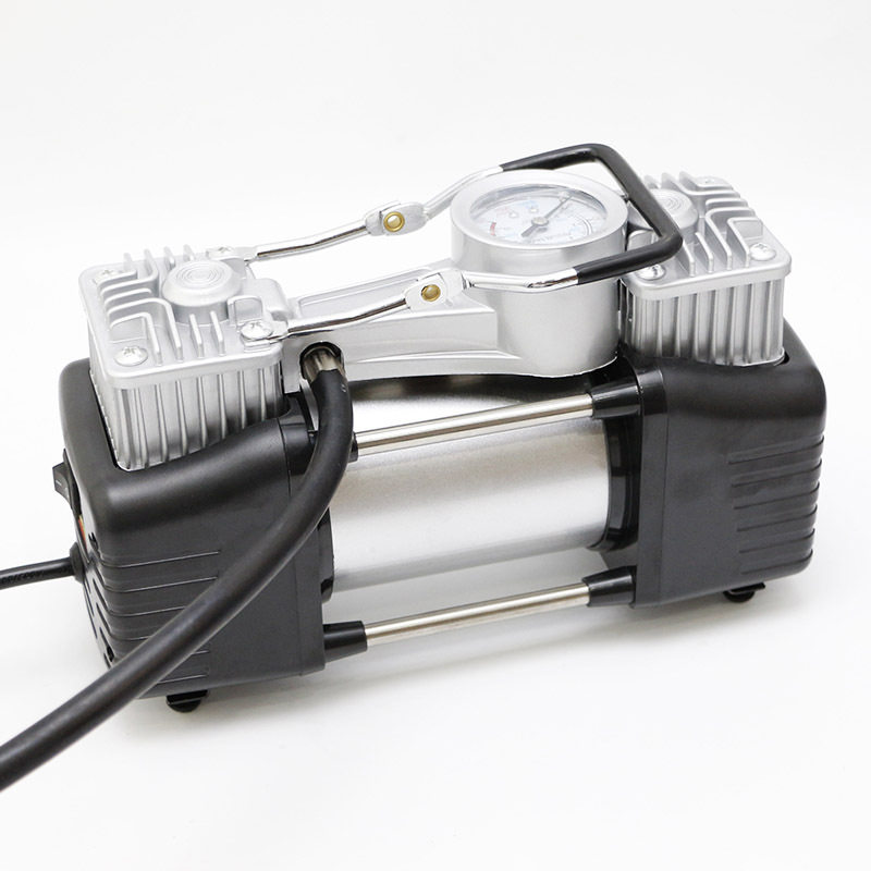 Manufacturers supply car air pump 220V GB plug double cylinder air pump tire metal air pump