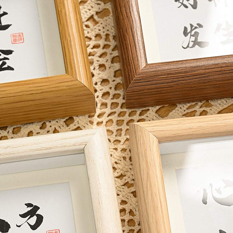 Wooden photo frame table modern simple square small photo frame manufacturers wholesale handmade new house calligraphy desktop ornaments