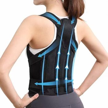 Back orthosis with open shoulder beauty back orthosis adult men's and women's invisible anti-humpback orthosis with corrector manufacturers