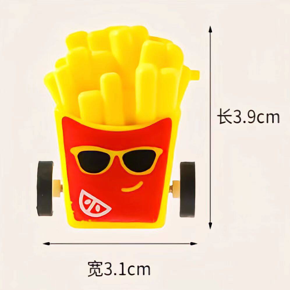创意迷你回力食玩回力车 汉堡车薯条车一元扭蛋回力玩具口袋小车
