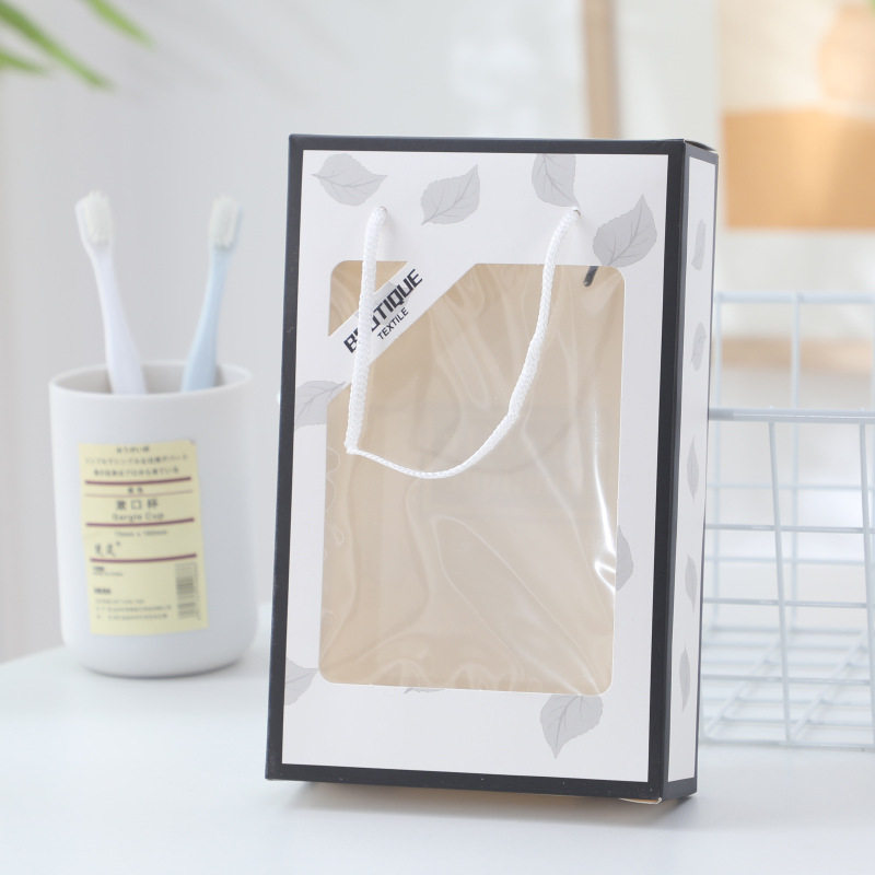 Manufacturer Wholesale Towel Gift Box Empty Box Packaging Customized Souvenir Single or Double Strip Creative Packaging Box Printable