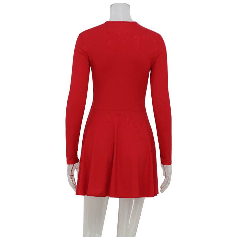 Fashionable Womens Dress Half High Neck Long Sleeve Sheer Mesh Panel Fishtail Design Waist Cinching Evening Wear