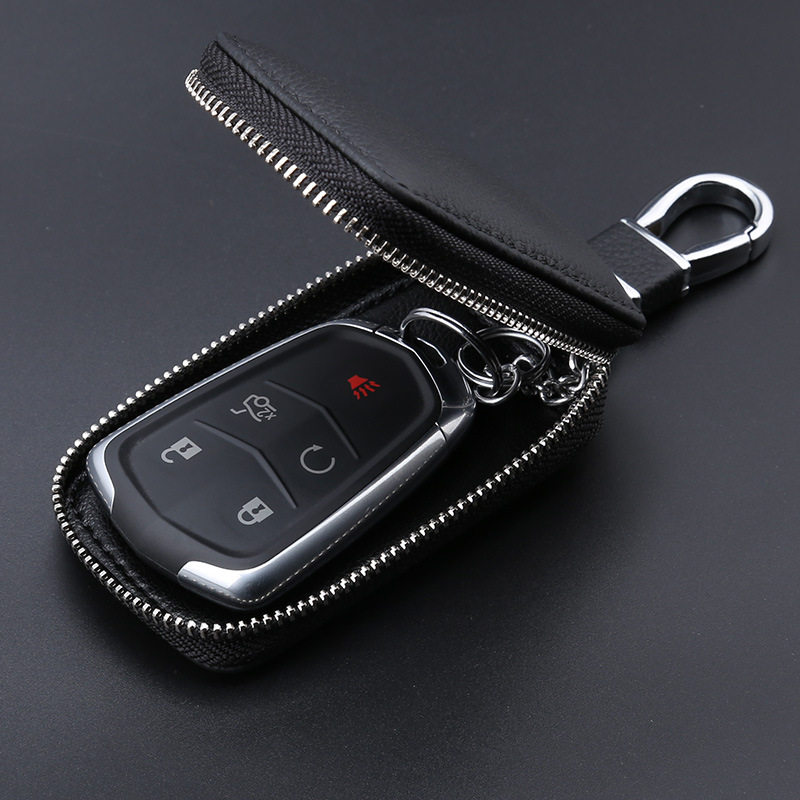 New foreign trade car key case genuine leather universal car key case cowhide key bag cross-border new LOGO
