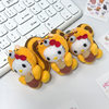 Limited replica cute costume HelloKitty small pendant holding chestnut squirrel mini keychain