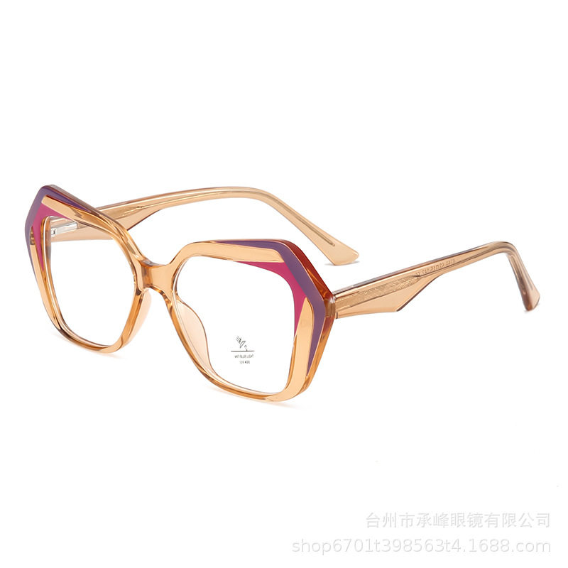 2025 New Trendy Influencer-Style Glasses Classic Butterfly Tortoiseshell Frame Titanium Thin Square Frame Women's Fashion Wholesale