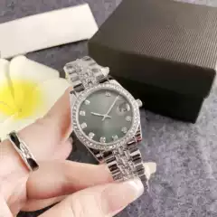 Factory Direct Sales Micro-Business Cross-Border Watch Live Broadcast Series Diamond-Encrusted Calendar Dial Waterproof Watch for Women Foreign Trade Wholesale