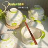 Apple Kitty Instant Noodle Bowl with Lid Ceramic Household Large Capacity Ins Snail Noodle Bowl High Temperature Resistance and High Value