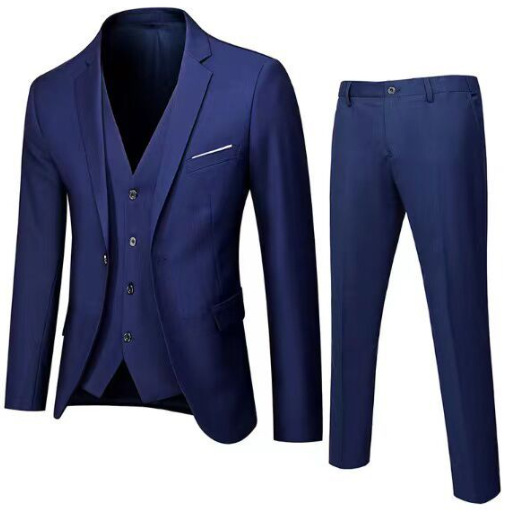 西服套装男士三件套商务休闲西装职业正装伴郎服新郎结婚礼服夏季