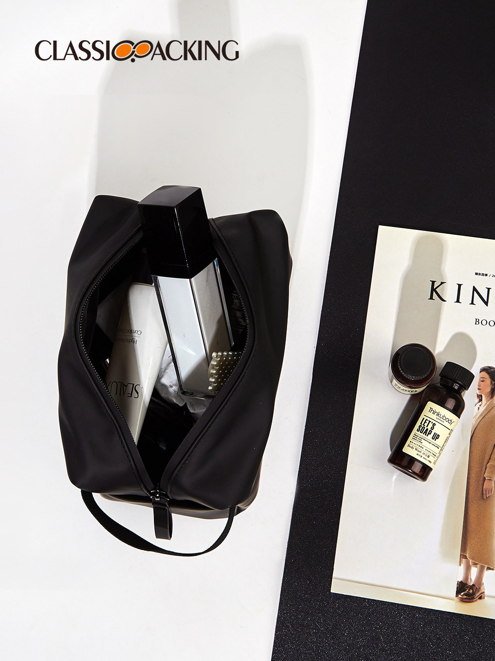 2025 PU Material Cosmetic Bag Travel Portable Wash Bag Large Capacity Beauty Storage Bag Printable Logo