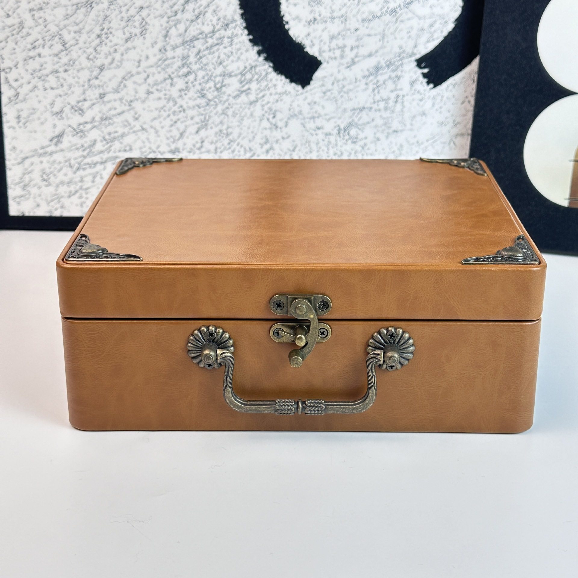 Retro leather case cd player mobile bluetooth speaker niche student affordable gift multifunctional desktop stereo